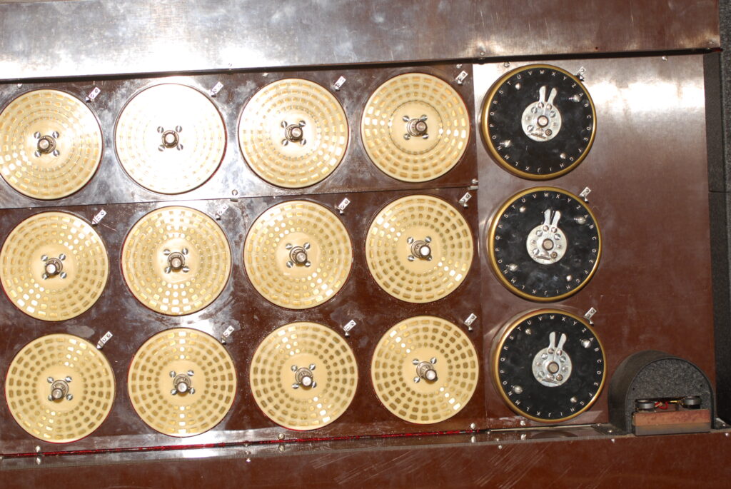 Indicator drums (right), commutators and (bottom right) the start and stop switches on the rebuild
